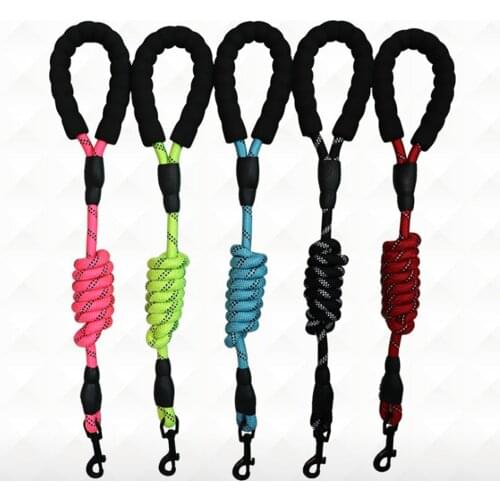 Dog leash nylon pet training 6 colors reflective straps suitable for medium and large dogs to go out guide rope pet supplies