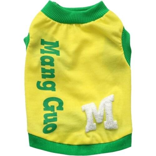 Pet Clothing Dog Clothing "Mango" Cotton Foamed Alphabet Pet Vest Spring Summer dog costume