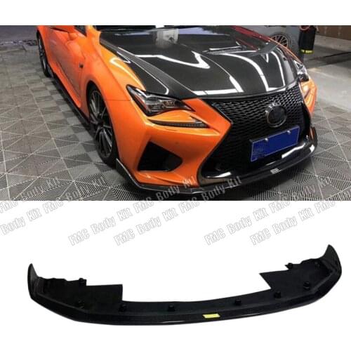 Real Carbon Fiber Front Bumper Rear Lip Spoiler Splitters For Lexus Rcf Style Exterior Accessories