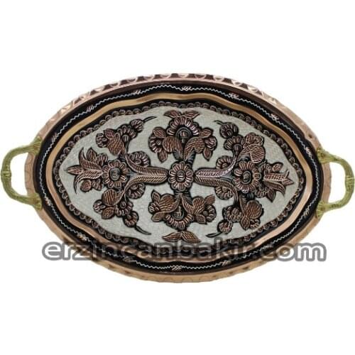 Turkish tea coffee tray handmade copper tray china Motif traditional gift decorative wall flat tray