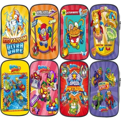 Superzings Kids Pencil Case Game Super Zings Series 6 Small Tote Cosmetic Bag Boys Girls Stationery Storage Bags School Supplies