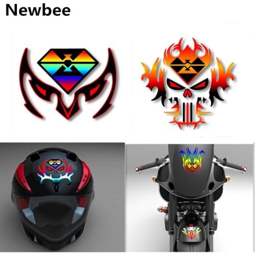 Newbee 12cm*12cm 3D Reflective Car Sticker Motorcycle Motorbike Moto Motocross Fuel Tank Helmet Laptop Decal Vinyl Waterproof