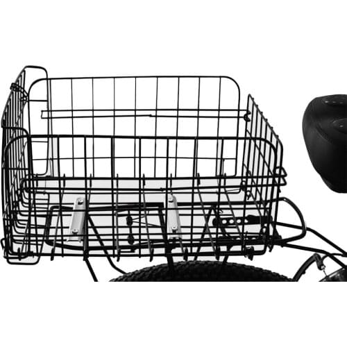 Bike Basket Bag Stainless Steel Foldable Rear Back Basket Bike Folding Basket Large Capacity For Mountain Bike Folding Bicycle