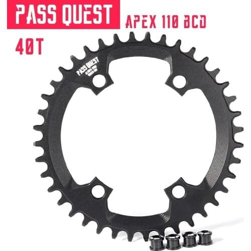 Pass Quest SRAM Apex 110BCD 4 pawd Round Road Bike Narrow Wide Chainring 36T-52T Bike Chainwheel Sram Apex Off Road