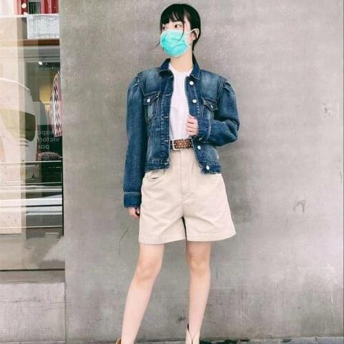 Women Denim Coat 2021 New Autumn and Winter Casual All-match Pocket-breasted Denim Jacket