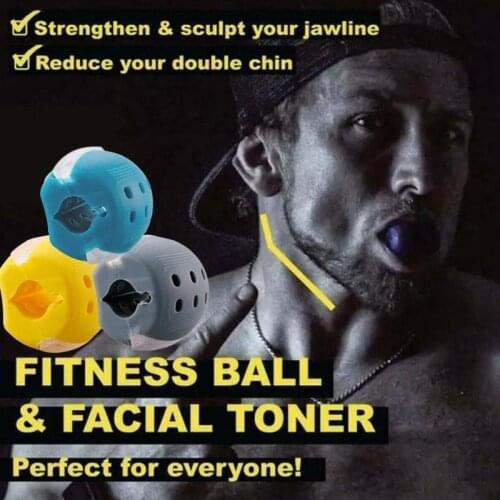 1Pc Jaw Trainer Face-lift Artifact Facial Muscle Chew Device Face and Neck Exercise Ball Strength Trainer Expander Equipment