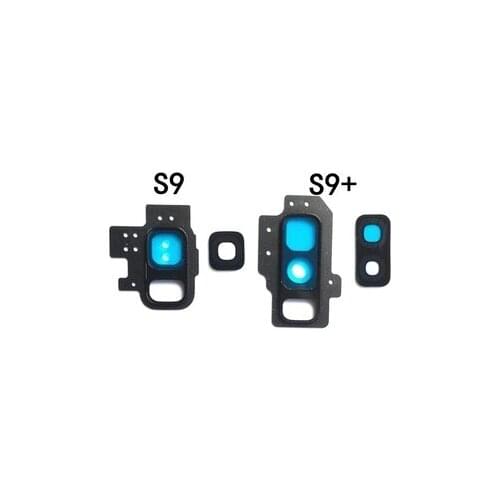 100Pcs/lot Rear Back Camera Glass Lens Cover with Frame Holder For Samsung Galaxy S9+ S9 Plus G965 Replacement Parts