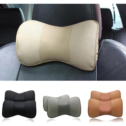 2Pcs Memory Rebound Car Seat Rest Cushion Headrest Neck Pillow For Audi