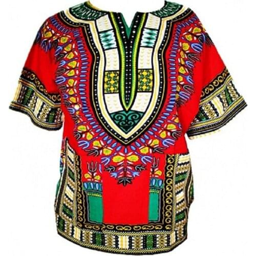 2021 New Arrival Summer African Men Printing Dashiki Plus Size T-shirt African Clothing