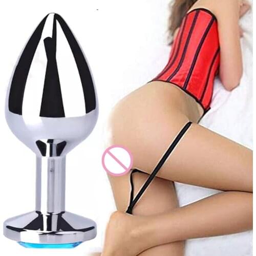 3 Different Size S/M/L Stainless Steel Metal Anal Plug Sex Toys for Adults Bondage Restraints Women Men Gay Butt Plug