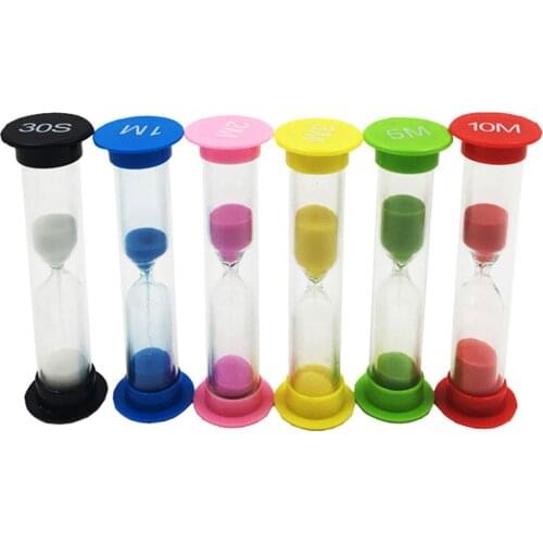 6pcs 30second/1minute /2minutes/3minutes /5minutes /10minutes Colorful Hourglass Sandglass Sand Clock Timers