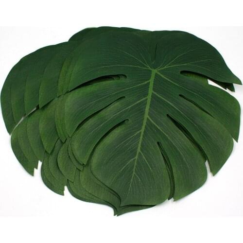 60pcs Artificial Leaves Palm Tropical Palm Leaves Simulation Leaf Home Party Decoration Supplies 35x29cm&20x18cm&15x11.5cm