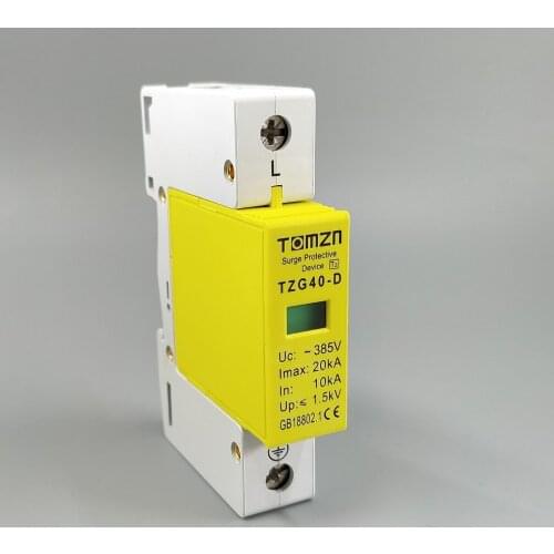 AC SPD 1P 10KA~20KA D ~385V House Surge Protector Protection Protective Low-voltage Arrester Device