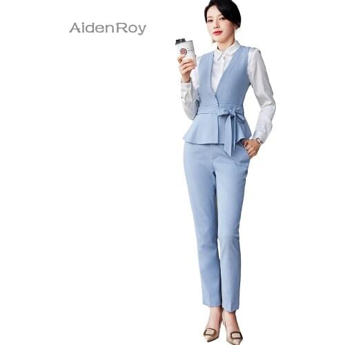 Женские модные брючные костюмы AidenRoy China At AliExpress