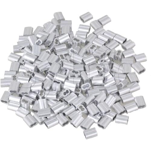 Aluninum Double Ferrules Crimping Loop Sleeve for Wire Rope M2 Pack of 200