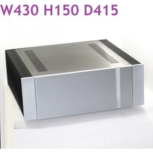 DIY Radiator Hi-end Power Amplifier Supply Chassis Preamp DAC Enclosure Aluminum Pass Case Tube Amplify W430 H150 D415