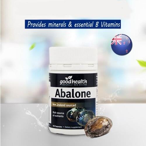 NewZealand Good Health Abalone Paua Extract 100Capsules Marine Vitamins Essential Minerals B12 Dietary Supplement for Eye Health