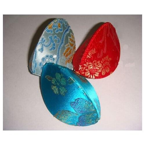 Elegant Seashell Jewelry Ring Gift Box Wedding Earring Stud Holder Cardboard Packaging Silk Brocade Small Storage Case 5pcs/lot