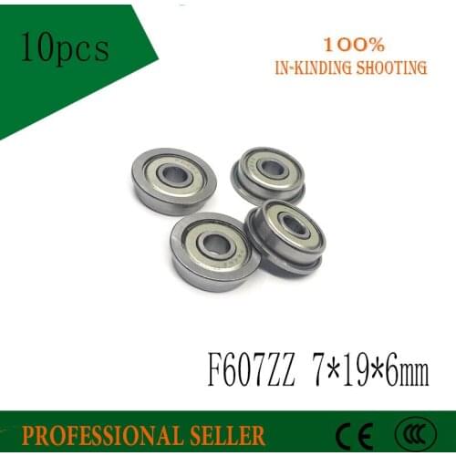 F607ZZ ABEC-5 RF1970ZZ (10PCS) 7x19x6MM Flanged Ball Bearings