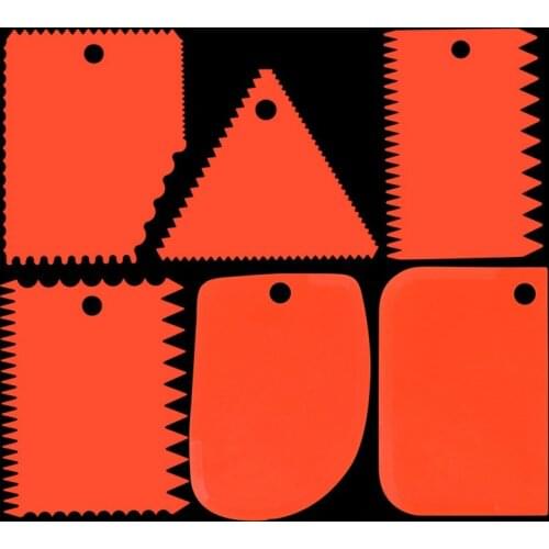 Pottery Tools 6 Pcs/set of Plastic Scraper Serrated Clay Scraper Cutter Sculpting Texture Clay Sculpture Shaping Tool