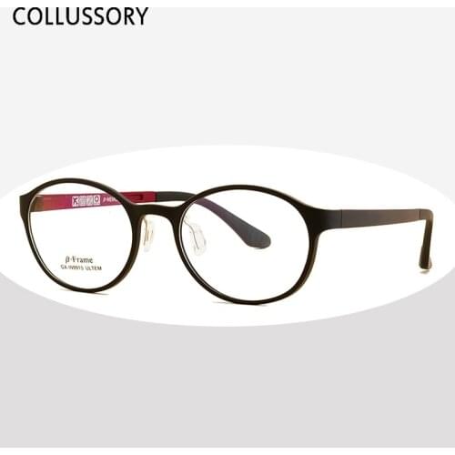 Ultem Round Eyeglasses Frames for Women Men Prescription Glasses Frame for Boy Girl Vintage Eye Wear Sport Style with Clear Lens