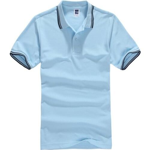 Men Polo Shirt Fashion Turn-down Collar Short Sleeve Shirts Camisa Polos Masculina Tee Tops Men Cotton Polyester Polo Shirt