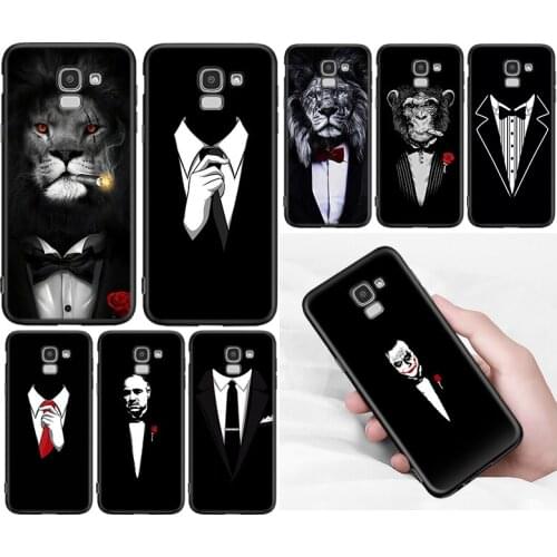 Man Suit Shirt Tie Cover For Samsung Galaxy J8 J7 Duo J6 J5 Prime J4 Plus J3 J2 Core 2018 2017 2016 Phone Case