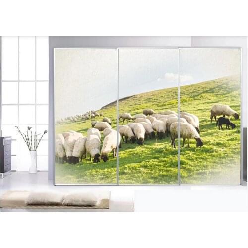 Wall paper 3 d custom mural on the wall European grass sheep nature landscape Room home decor photo Wallpaper for bedroom walls
