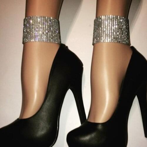 New Punk Sexy Shiny Rhinestone Anklets Ethnic Anklet Foot Jewelry Anklets Turkish Barefoot Party Anklets For Ladies