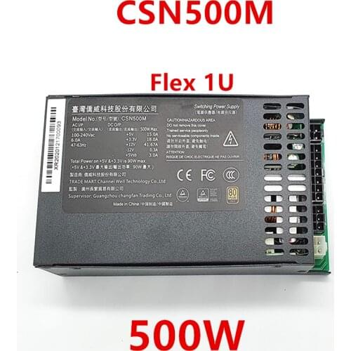 New Original PSU For Full Modular 80plus Gold Flex Nas Small 1U Loli K35 K39 K49 A4M M41 T34 500W Power Supply CSN500M