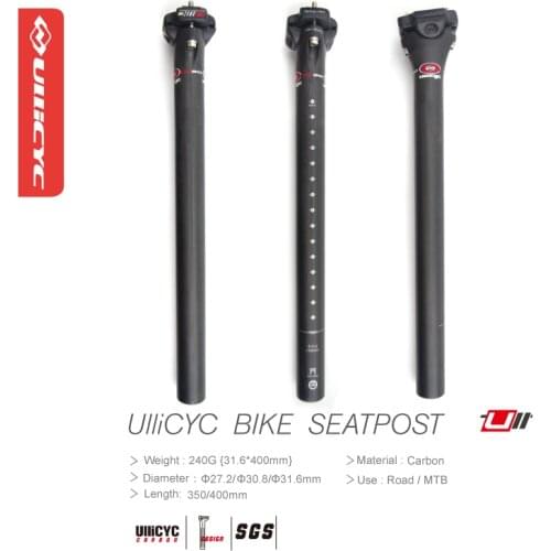 New Ullicyc Mountain Bike Carbon Seatpost Road Carbon Bicycle Seatposts 27.2/30.8/31.6*350 400mm MTB Bike Parts Free Ship SZG04