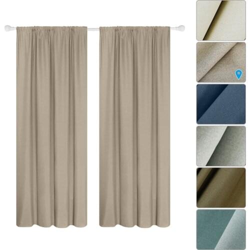 Semi Blackout Curtains 2 Panel Modern Room Darkening Thermal Insulated Design Grommet Window Curtain for Bedroom Living Room