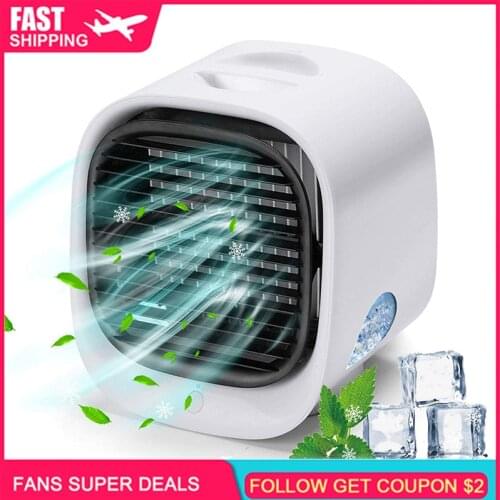 Portable Air Cooler Personal Air Conditioner Fan Mini Evaporative Cooler Desk Fan Super Quiet Humidifier Air Conditioner Fan