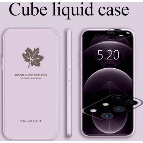 For Oneplus 8t Case Maple Leaf Liquid Slicone Phone Cover Oneplus 9 9pro 9r pro Shockproof Soft Case