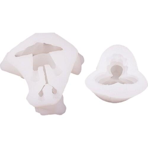 Q39C Nine-tailed Foxes Crafts Silicone Mold Epoxy Resin Jewelry Mold Resin Casting Pendant Mold Suitable for Diy Resin Crafts