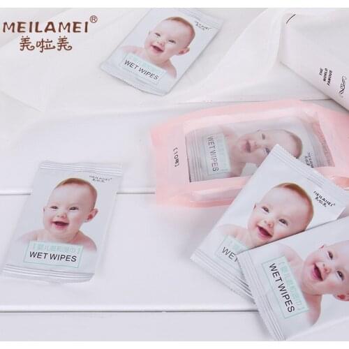 Skin Care Nonwoven Fabric 10 Pieces Wet Wipe Deep Cleansing Remove Dirt Pure White Skin-Friendly E2069