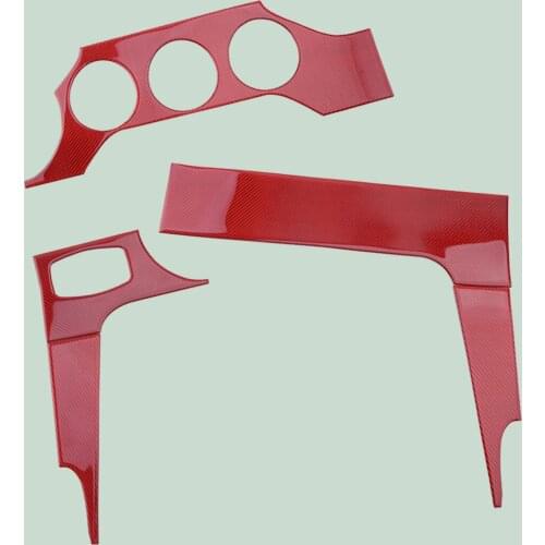 Car Instrument Panel Decoration Co-Pilot Dashboard Strip Cover Trim Frame Red fit for Ford Mustang 2015 2016 2017 2018 2019