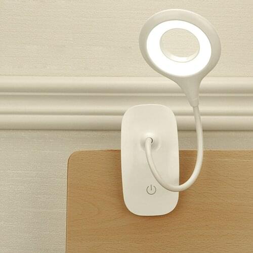 USB Led Rechargeable Clip-On Desk Lamp Light Flexible Nightlight Reading Lamp For Bedroom Headboard Book Portable Clip Light