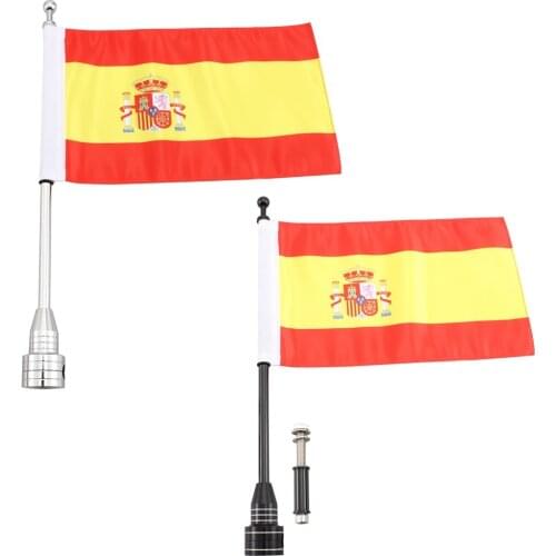 Motocycle Flag Pole Side Mount Luggage Rack Antenna Vertical For Harley Sportster Touring Road Glide Electre Glide Tri Glides