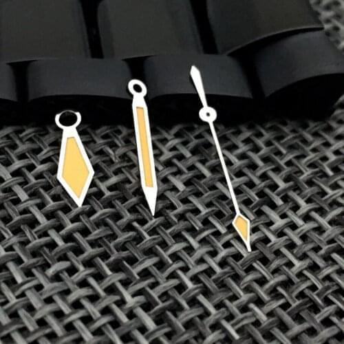 New Arrival Orange/Black Watch Hands Spare Parts Fit For NH35 NH36 7s35 4r35 7009 Automatic Movement Green Lume Replacements