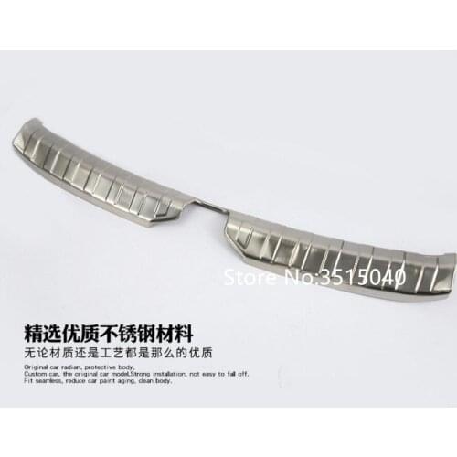 For Nissan Kicks 2017 Stainless Steel 1 PC Car Trunk Inner Rear Tail Box Bumper Pedal Plate Panel Cover Trim Car Styling