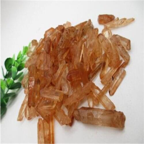 100grams，Natural crystal original stone, irregular stone, yellow crystal pillars