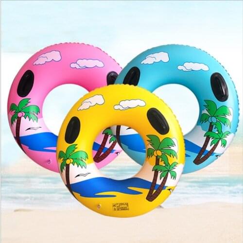 100cm Inflatable Swimming Circle adult pool floats coconut Swim rubber ring giant pool float inflate Pool Party buoy water Toys