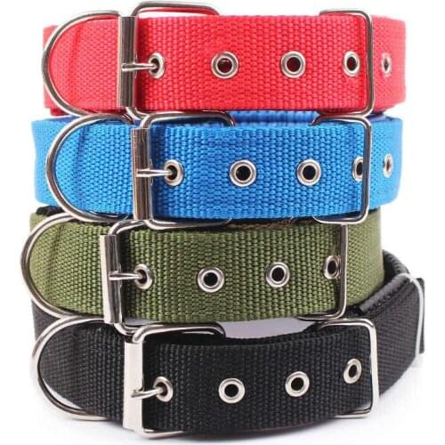 2 Pcs Pet Dog Collar Comfortable Adjustable Nylon Strap Dog Collar For Small And Big Pet Dogs Collars