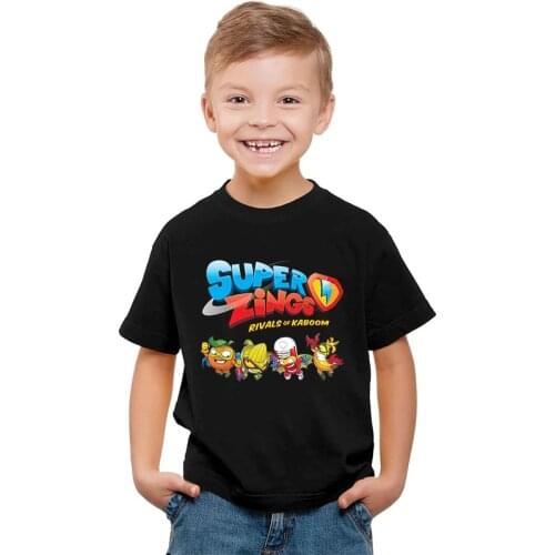 2020 Boys Summer TSHIRTS Super Zings Serie 4 T Shirt Baby Boy Tops Toddler Tees Kids Girl T Shirt Superzings Children T-shirts