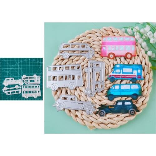 4pcs Car Metal Cutting Dies Embossing Mold DIY Scrapbooking Album Paper Craft Knife Mould Cards Blade Punch Stencils New 2021