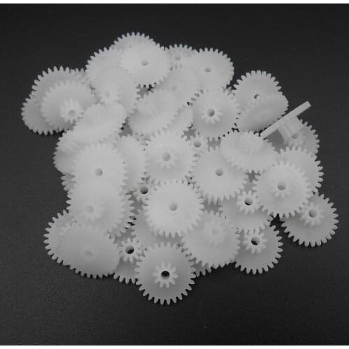50PCS 0.5 Modulus 0.5M Double Gear Reduction Bilayer Gears 28 Teeth + 10 Teeth Aperture 2.05mm 2B Loose Fitting 28T 10T *FD940