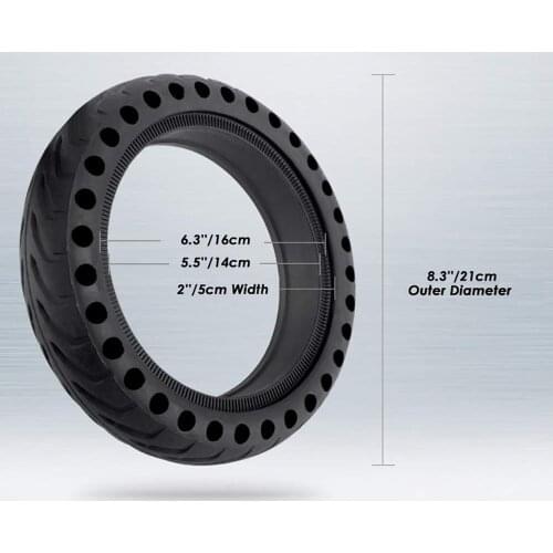 8.5 inch Scooter Tire Replacement Solid Tire Hole Tires Shock Absorber for Xiaomi M365 / Gotrax gxl