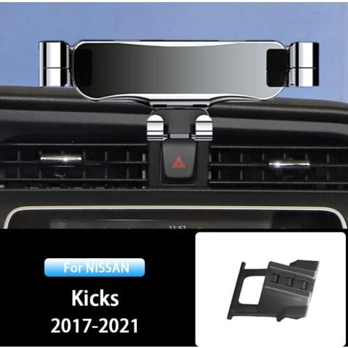 Car Mobile Phone Holder For Nissan Kicks 2017 2018 2019 2020 2021 Mounts Stand GPS Gravity Navigation Bracket Car Accessories