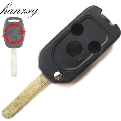 3 Buttons Flip folding key Case For Honda Accord Civic CRV Pilot CITY Jazz FR-V Modified Car Remote key Shell Cover Uncut blade